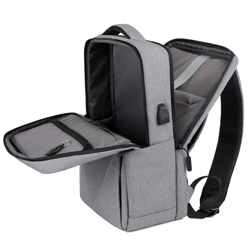 HKM-568275 Custom Logo Large Capacity Travel Laptop Backpack with USB Charging for Outdoor Use