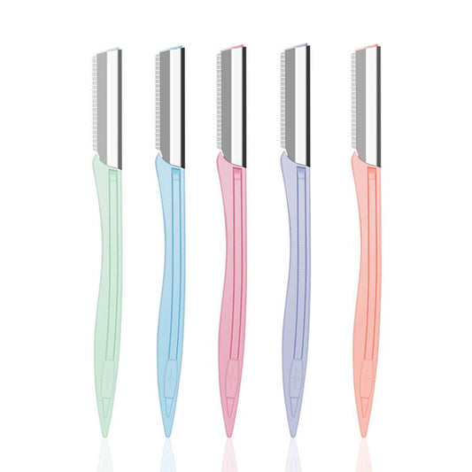HKM-568275 Stainless Steel Eyebrow Trimmer with Safety Net and Straight Handle for All Skin Types