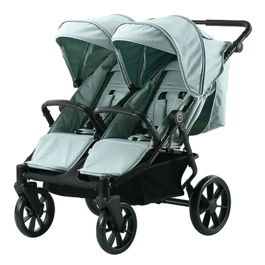 HKM-568403 Terrain Double Stroller for Newborn and Toddler | Compatible with Major Infant Car Seat Brands
