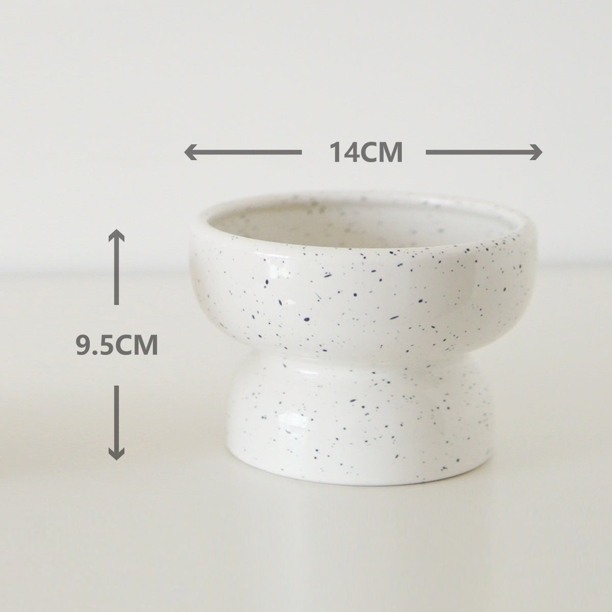 HKM-5685565 Ceramic Slanted Tall Pet Water Bowl with Waterproof Placemat for Dogs and Cats