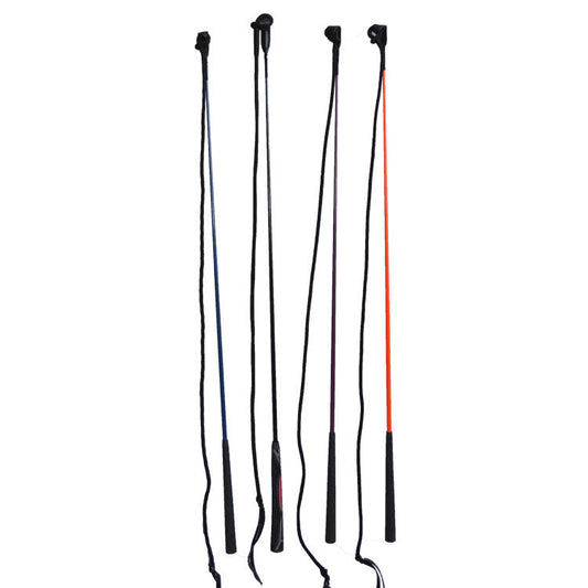 HKM-568659 Advanced Nylon Fiberglass Training Whip - Random Color Equestrian Tool