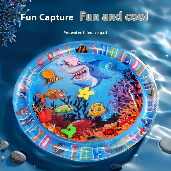 HKM-5687229 Cooling Water Mattress for Pets - Inflatable PVC Design for Summer Relaxation