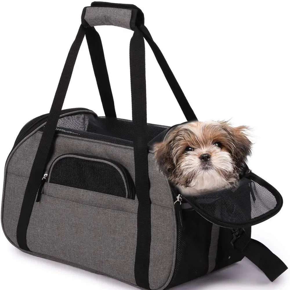 HKM-568723 Portable Multi-Function Outdoor Pet Carrier for Dogs and Cats, Soft-Sided with Zipper Closure and Oxford Material