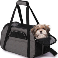 HKM-568723 Portable Multi-Function Outdoor Pet Carrier for Dogs and Cats, Soft-Sided with Zipper Closure and Oxford Material