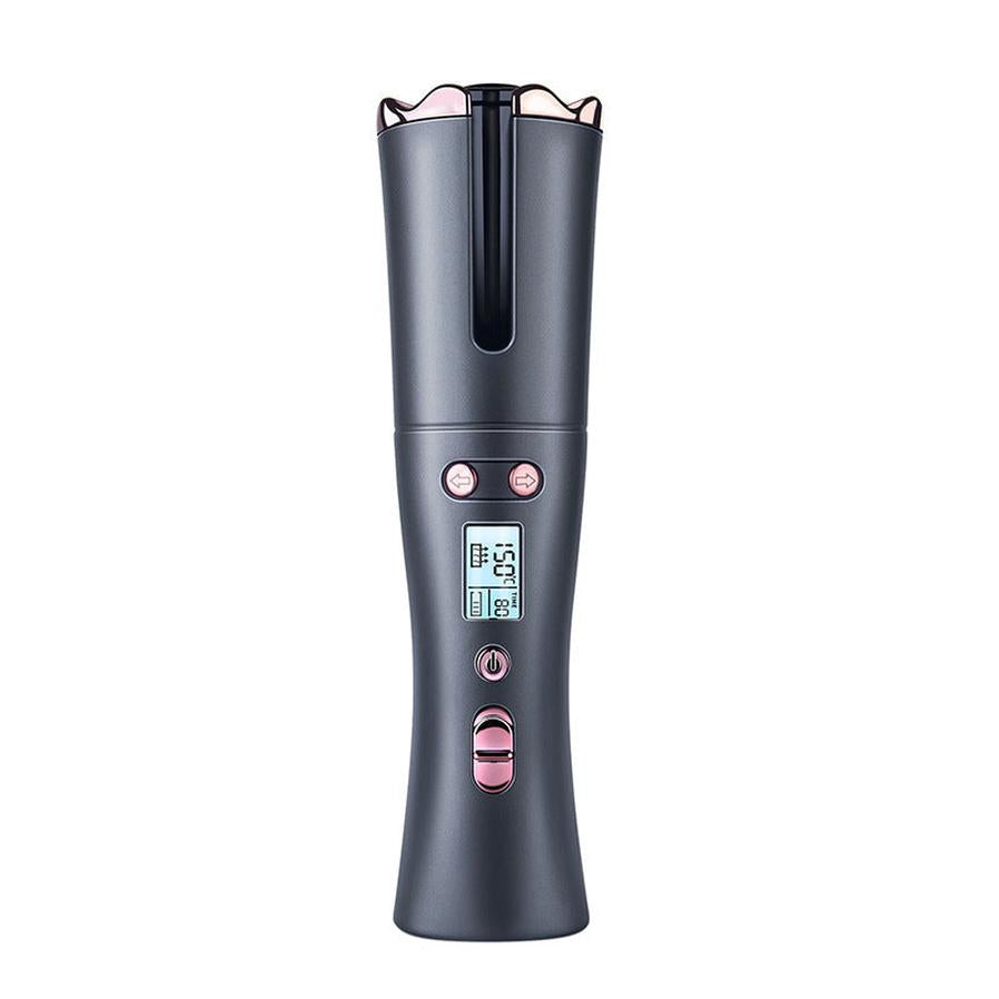 HKM-568851 Rechargeable Mini Automatic Curling Iron - USB Travel Hair Curler with 5000mAh Battery and Lightweight Design