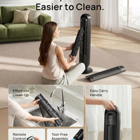 HKM-5688659 Tower Fan, 28ft/s High Velocity, 20dB Ultra Quiet, 8 Speeds, 4 Modes, 90° Oscillation, Bladeless, Remote Control, Black