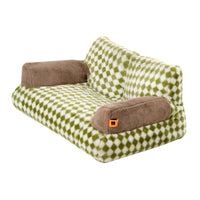 HKM-5689405 Warm Removable Washable Cat Litter Bed - Retro Diamond Design, Cloth Material, 66x37x33cm
