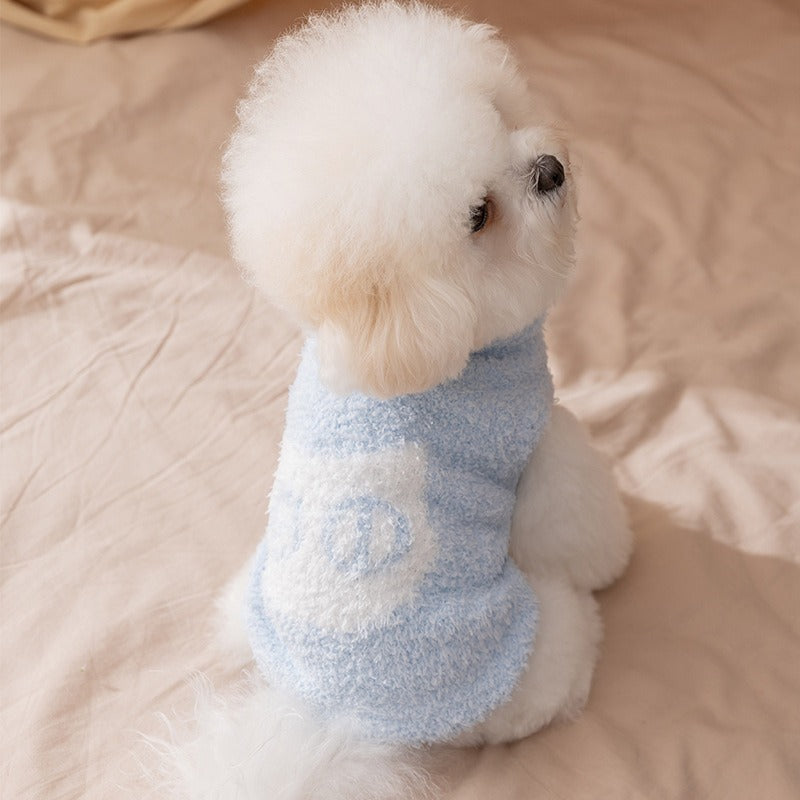 HKM-5689917 Cozy Pet Sweater with Owl Design, Warm Pullover for Cats and Small Dogs