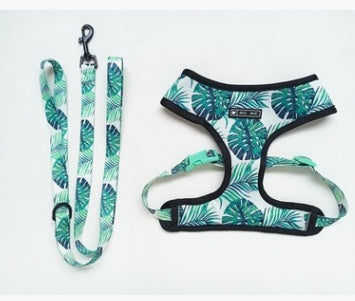 HKM-5690429 Breathable Mesh Chest Strap with Traction Rope for Pets - Unicorn Design