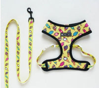 HKM-5690429 Breathable Mesh Chest Strap with Traction Rope for Pets - Unicorn Design