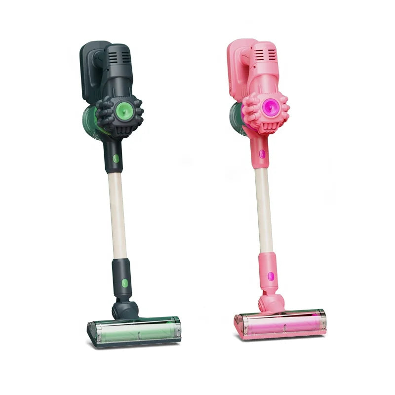 HKM-569043 Electric Combing Chores Game Vacuum Cleaner Toy for Kids Ages 2-7, Interactive Cleaning Tool