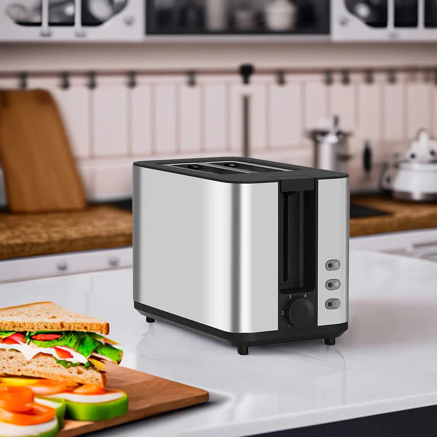 HKM-569107 Electric Black 2-Slice Bun Bread Toaster for Home Use