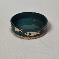 HKM-5691325 Slightly Flawed Ceramic Cat Bowl - Various Color Options Available