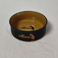 HKM-5691325 Slightly Flawed Ceramic Cat Bowl - Various Color Options Available