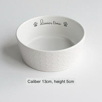 HKM-5691325 Slightly Flawed Ceramic Cat Bowl - Various Color Options Available