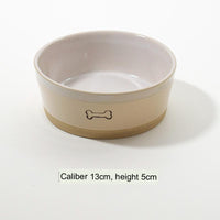 HKM-5691325 Slightly Flawed Ceramic Cat Bowl - Various Color Options Available
