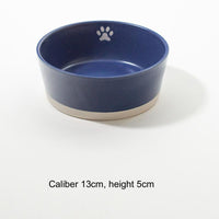 HKM-5691325 Slightly Flawed Ceramic Cat Bowl - Various Color Options Available