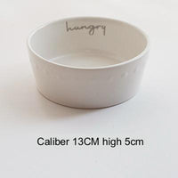 HKM-5691325 Slightly Flawed Ceramic Cat Bowl - Various Color Options Available