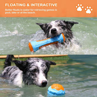 HKM-5692605 Interactive Floating Dog Squeaky Toys for Fetch and Play - Water-Friendly Chew Toys