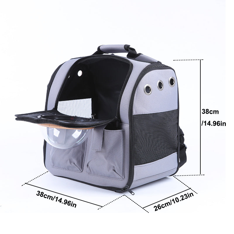 HKM-5693373 Space Pet Backpack for Small Pets - Waterproof Oxford Cloth Design with Large Storage Capacity
