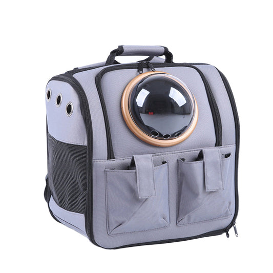 HKM-5693373 Space Pet Backpack for Small Pets - Waterproof Oxford Cloth Design with Large Storage Capacity