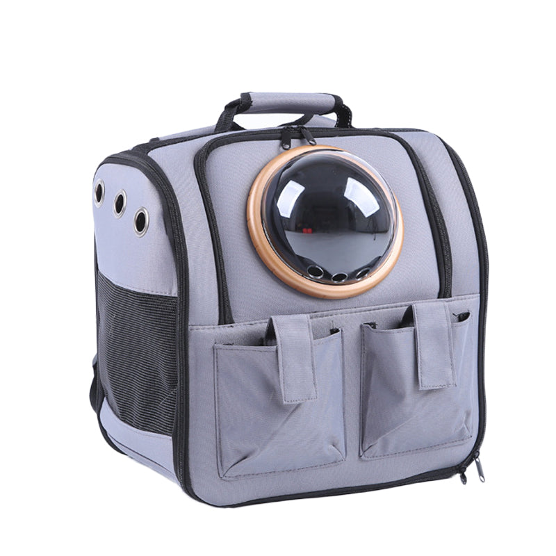 HKM-5693373 Space Pet Backpack for Small Pets - Waterproof Oxford Cloth Design with Large Storage Capacity