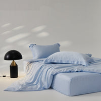 HKM-569363 Silky Lyocell Ice Silk Four-Piece Bedding Set with Fitted Sheet and Duvet Cover Options