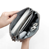 HKM-569427 Digital Accessory Storage Bag for Cables and Power Banks - Oxford Cloth, Gray and Black Options