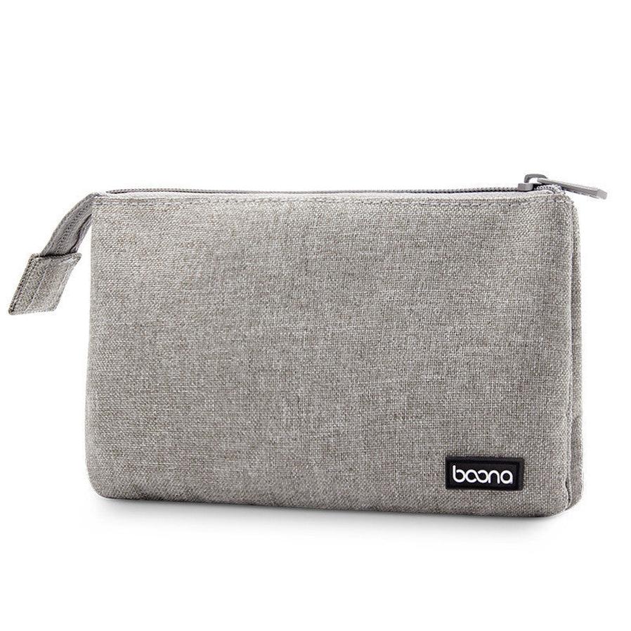 HKM-569427 Digital Accessory Storage Bag for Cables and Power Banks - Oxford Cloth, Gray and Black Options