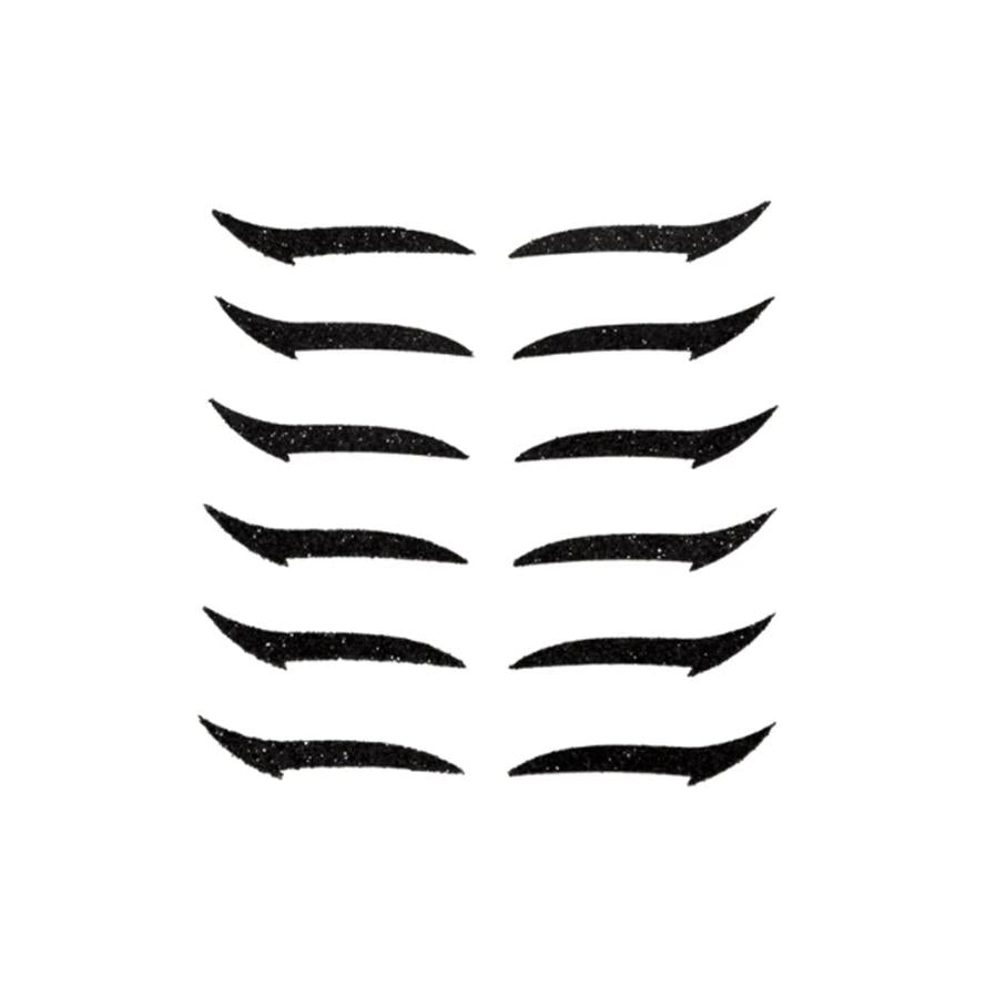 HKM-569427 Natural Eyeliner Sticker Set for Big Eye Makeup - 12 Pieces, Multiple Colors