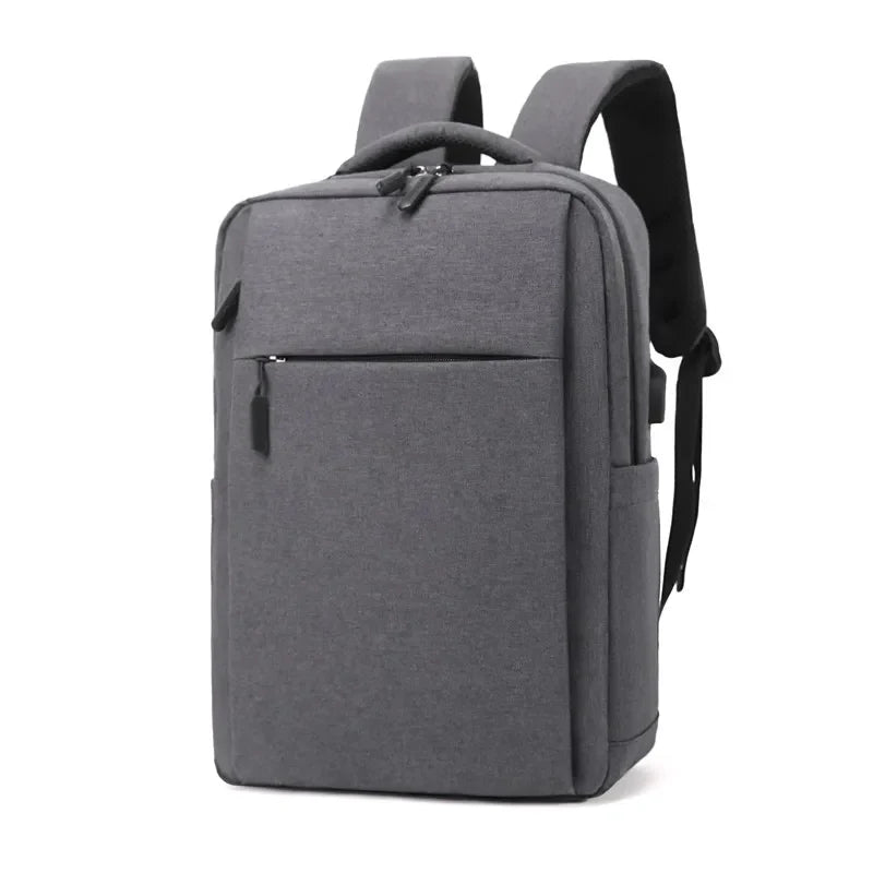 HKM-569427 Stylish Lightweight Laptop Backpack with USB Charging Port and Mezzanine Design for Outdoor and Business Use