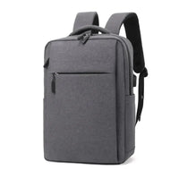 HKM-569427 Stylish Lightweight Laptop Backpack with USB Charging Port and Mezzanine Design for Outdoor and Business Use