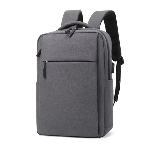 HKM-569427 Stylish Lightweight Laptop Backpack with USB Charging Port and Mezzanine Design for Outdoor and Business Use