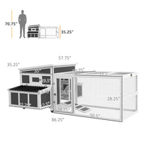 HKM-5694781 Spacious Chicken Coop with Nesting Box for Up to 6 Chickens