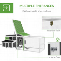 HKM-5694781 Spacious Chicken Coop with Nesting Box for Up to 6 Chickens