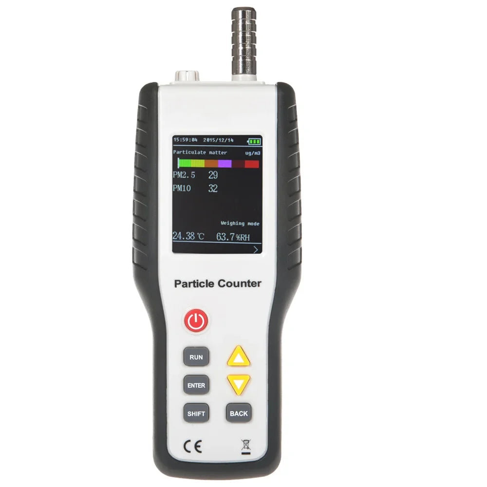 HKM-569555 High Sensitivity PM2.5 Air Quality Monitor - Handheld Dust Particle Counter with Temperature and Humidity Measurement