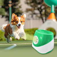 HKM-5696573 Interactive Outdoor Dog Tennis Ball Launcher with Three ETPU Balls - Bright Fluorescent Colors