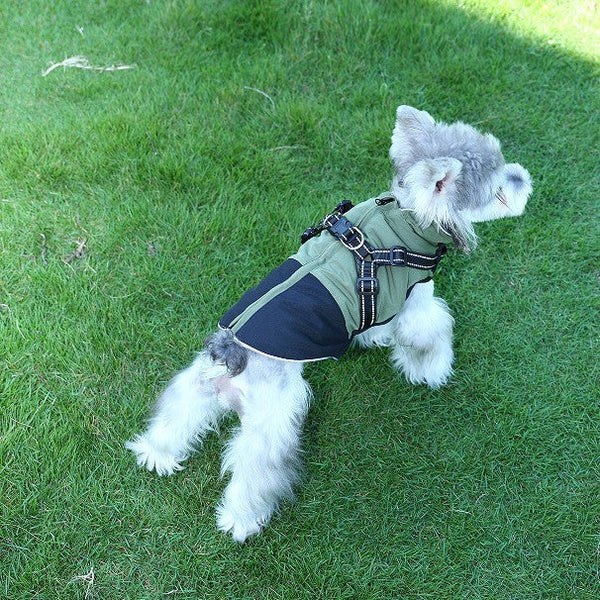 HKM-5696701 Waterproof Casual Cotton Pet Jacket in Red, Sapphire Blue, Army Green - Sizes S to XXL Available