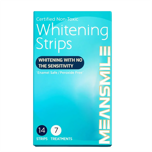 HKM-569683 Peroxide Free Teeth Whitening Strips - 7 Pouches for Effective Home Treatment