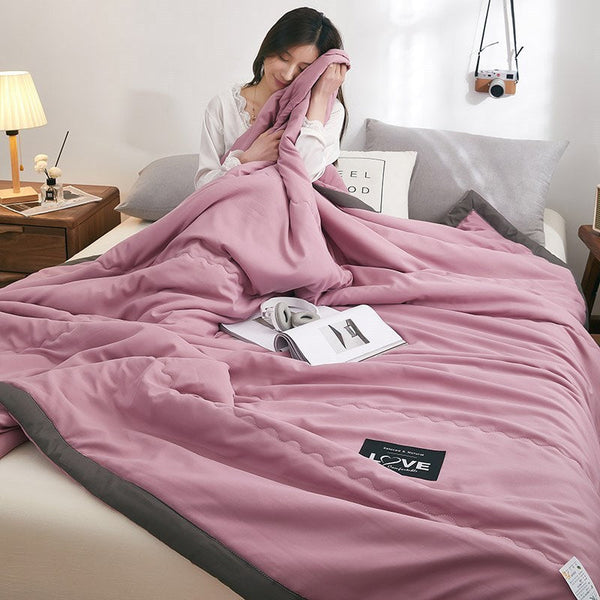 HKM-569683 Washable Cotton Quilt - Soft Bedding Available in Multiple Sizes and Colors