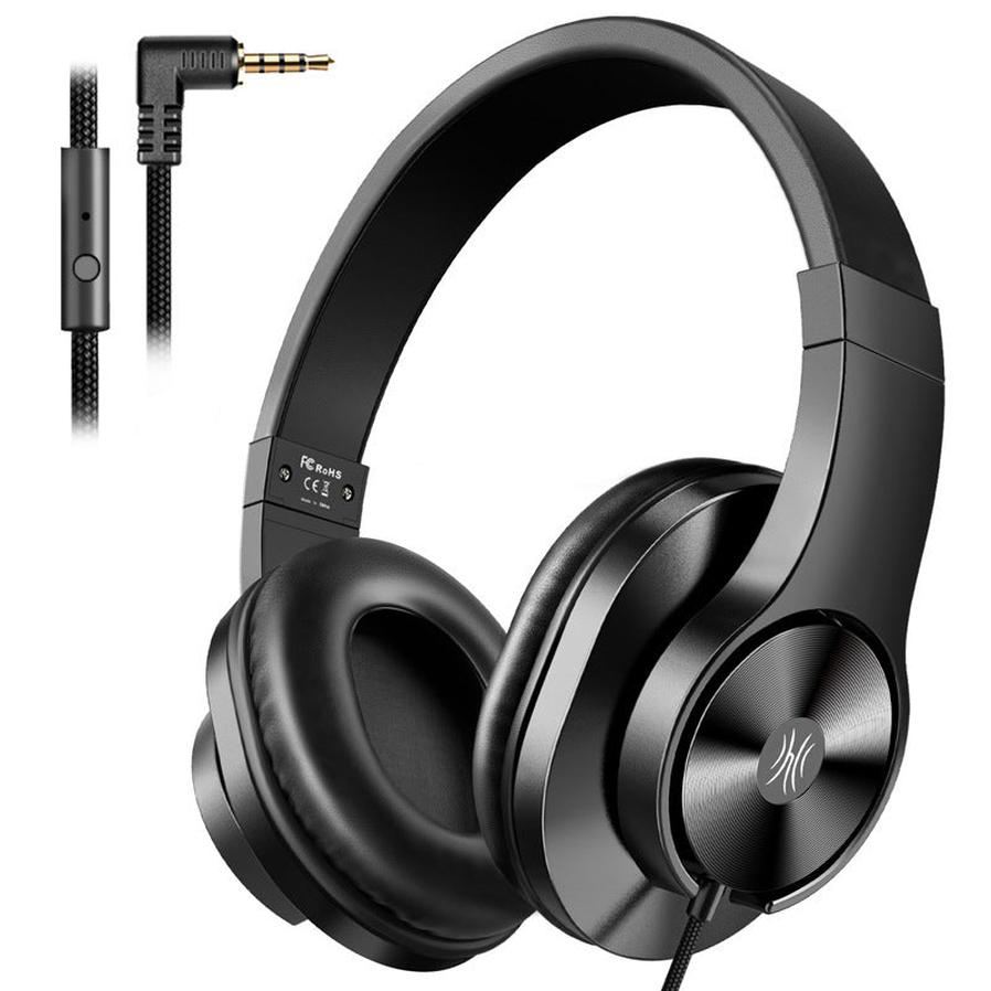 HKM-569683 Wired Head-mounted Headphones with Microphone for Gaming and Music, Noise-Cancelling Audio Quality, 3.5mm L-bend Plug