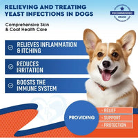 HKM-5696957 Natural Yeast Infection Relief for Dogs - Itchy Skin & Ear Treatment Drops, Reduces Inflammation & Irritation, Promotes Skin Health