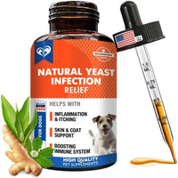 HKM-5696957 Natural Yeast Infection Relief for Dogs - Itchy Skin & Ear Treatment Drops, Reduces Inflammation & Irritation, Promotes Skin Health