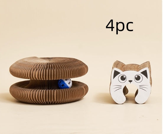 HKM-5697085 Creative Cat Scratch Board for Claw Grinding and Play, Made of Corrugated Paper