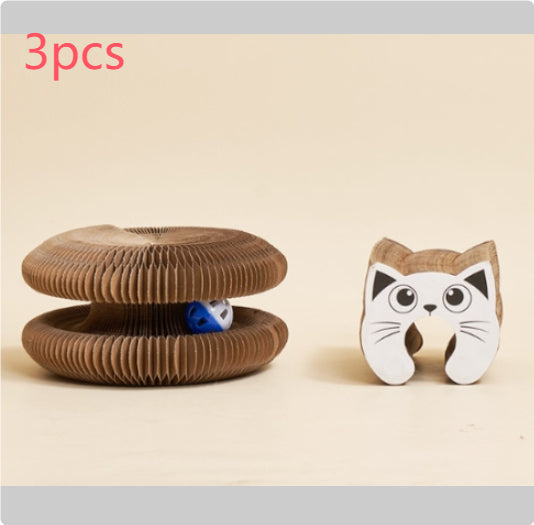 HKM-5697085 Creative Cat Scratch Board for Claw Grinding and Play, Made of Corrugated Paper