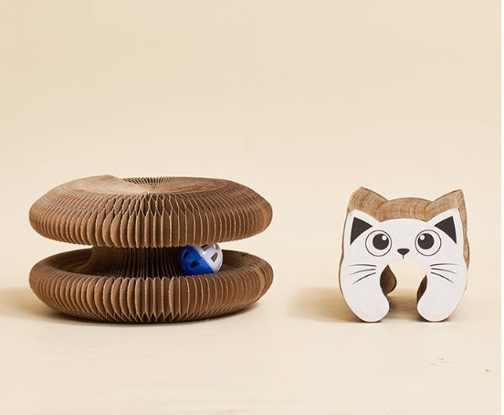 HKM-5697085 Creative Cat Scratch Board for Claw Grinding and Play, Made of Corrugated Paper