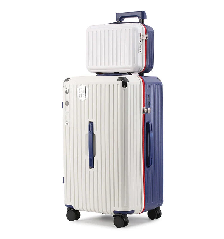HKM-569747 Large Capacity Trolley Suitcase with Mini Storage Box for Travel and Organisation