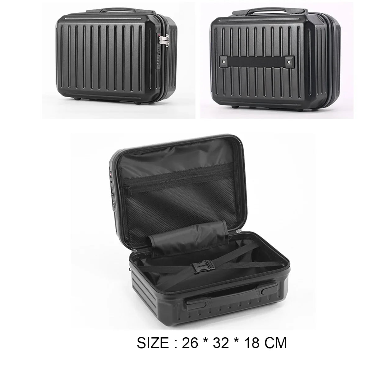 HKM-569747 Large Capacity Trolley Suitcase with Mini Storage Box for Travel and Organisation