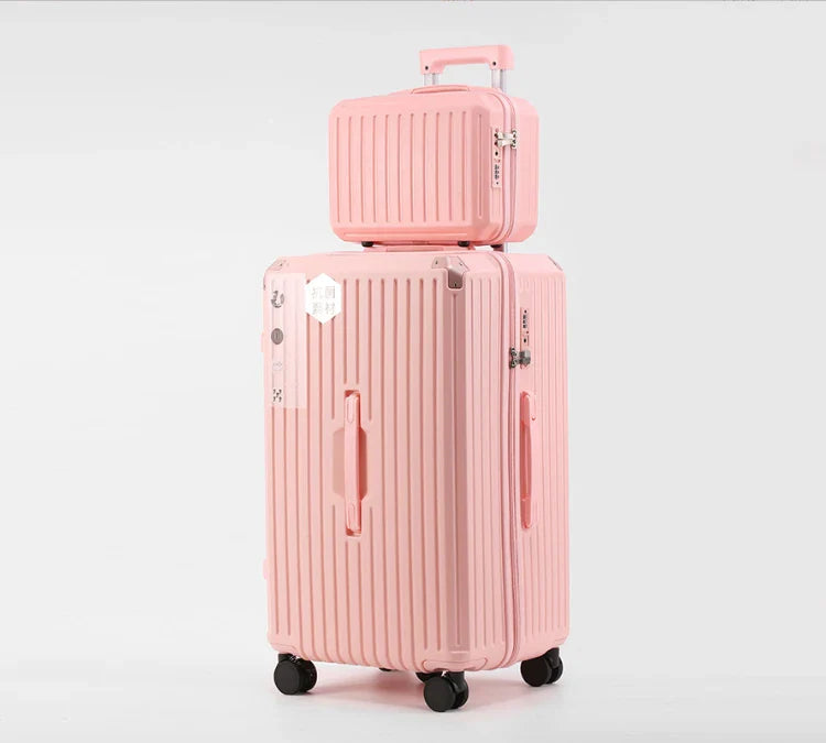 HKM-569747 Large Capacity Trolley Suitcase with Mini Storage Box for Travel and Organisation