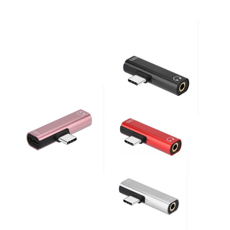 HKM-569747 Type-C Two-in-One Charging and Audio Adapter for Calls, Music, and Fast Charging